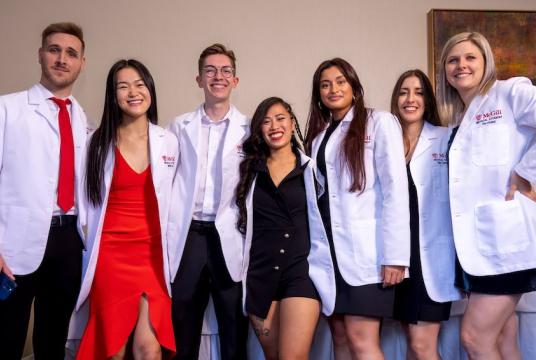 Students from the White Coat Ceremony