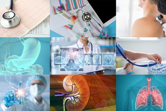 Mosaic of different medical images