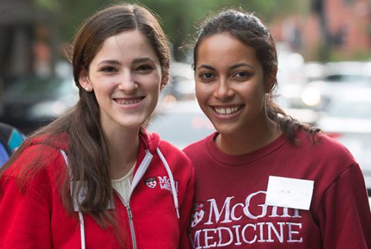 Two smiling female students